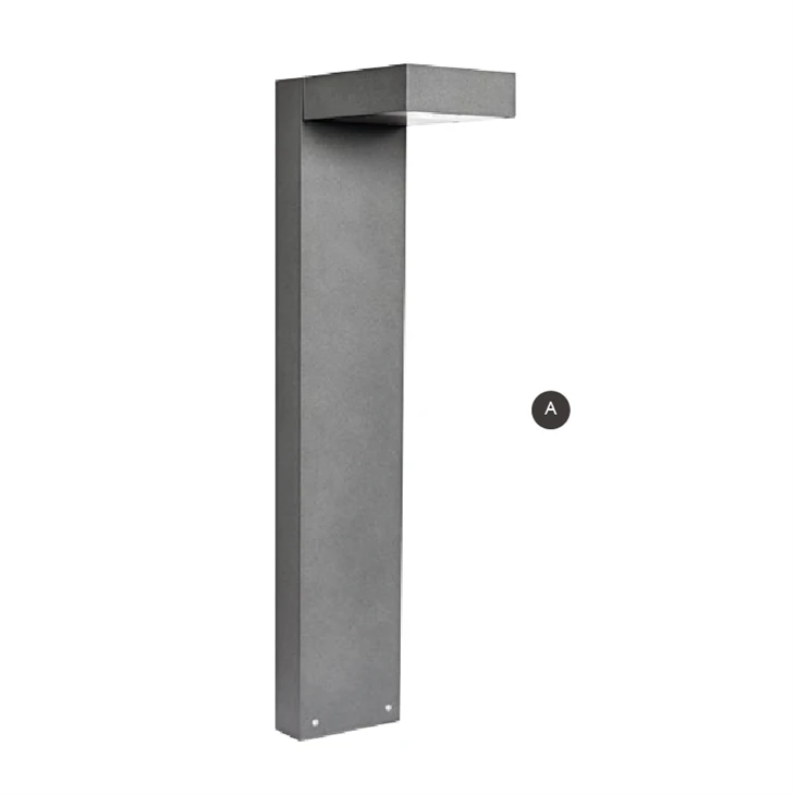 Kvadrat qora Bollard chiroqlari